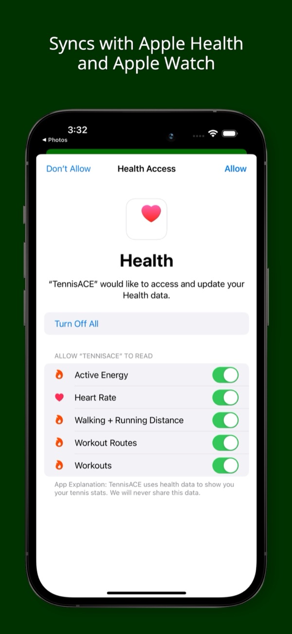 Syncs with Apple Health and Apple Watch
